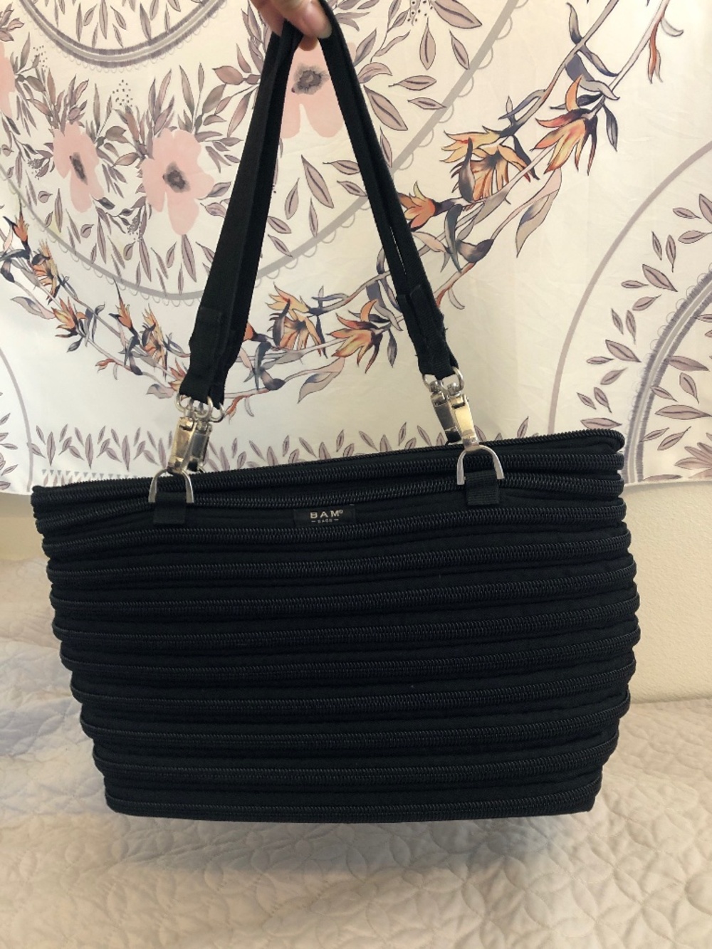 BAM bags zipper purse all black